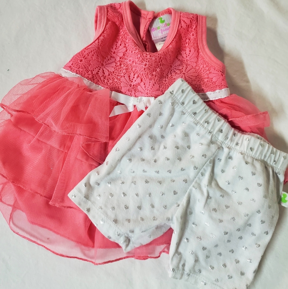👶5for$25👶Pink Sparkle Top w/shorts